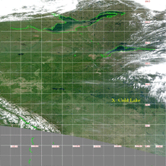 MODIS images for flight number 2015